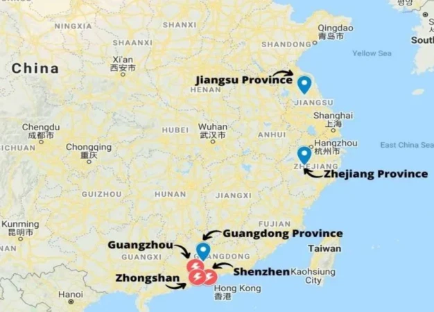 LED lighting supply chains in China
